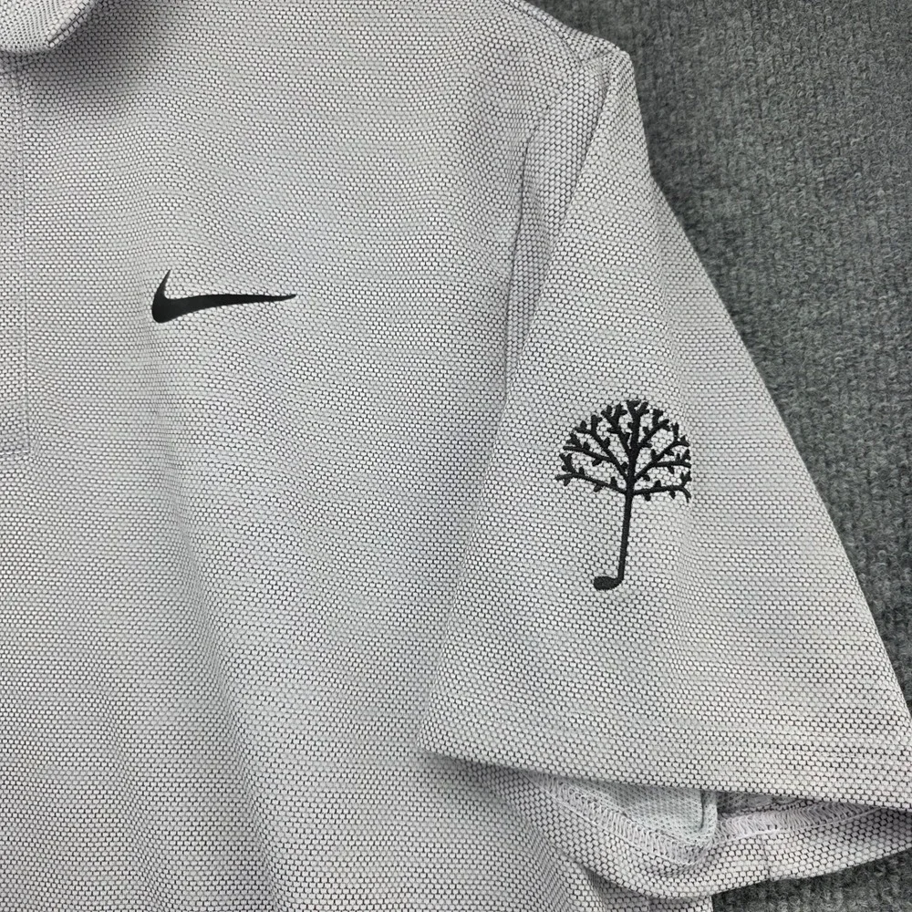 Nike Mens Dri-FIT Move To Zero Grey Textured Golf Polo Shirt Size M Keeton Park